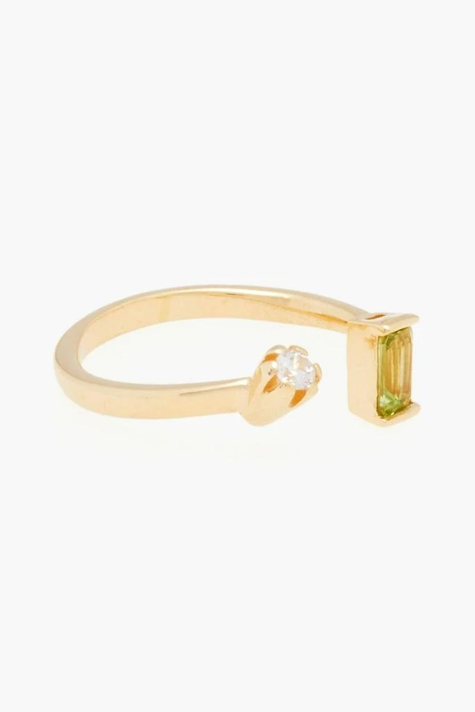 商品Cornelia Webb|Gold-plated, peridot and Siamite ring,价格¥442,第1张图片