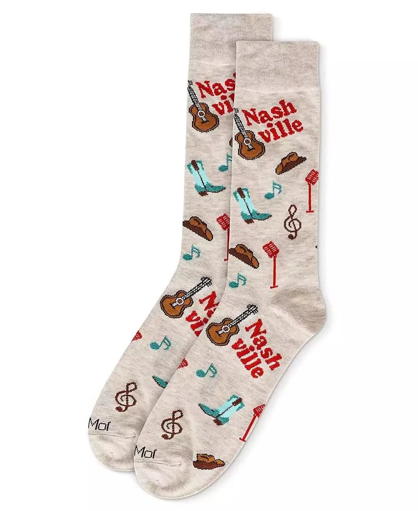 商品Memoi|Men's Nashville Novelty Crew Socks,价格¥68,第3张图片详细描述