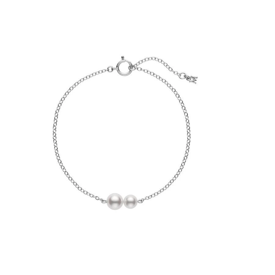 商品Mikimoto|Akoya Cultured Pearl Station Bracelet in 18K White Gold - MDQ10055AXXW,价格¥5681,第1张图片