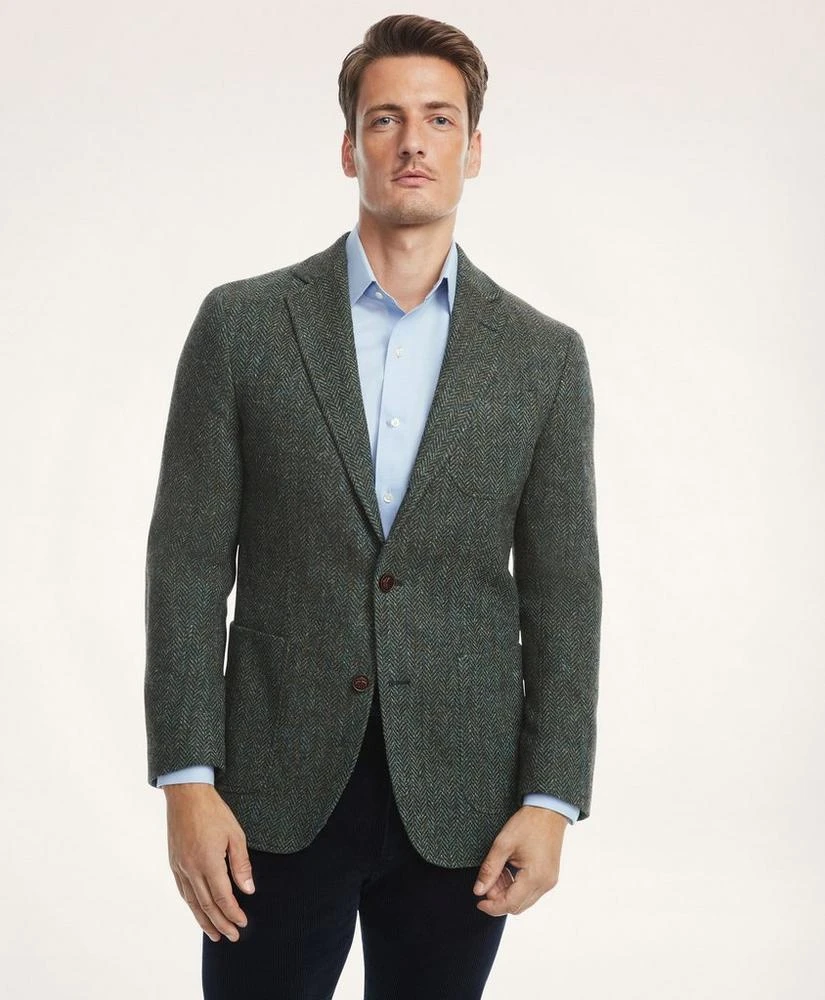 商品Brooks Brothers|Regent Regular-Fit Brushed Wool Herringbone Tweed Sport Coat,价格¥2911,第1张图片