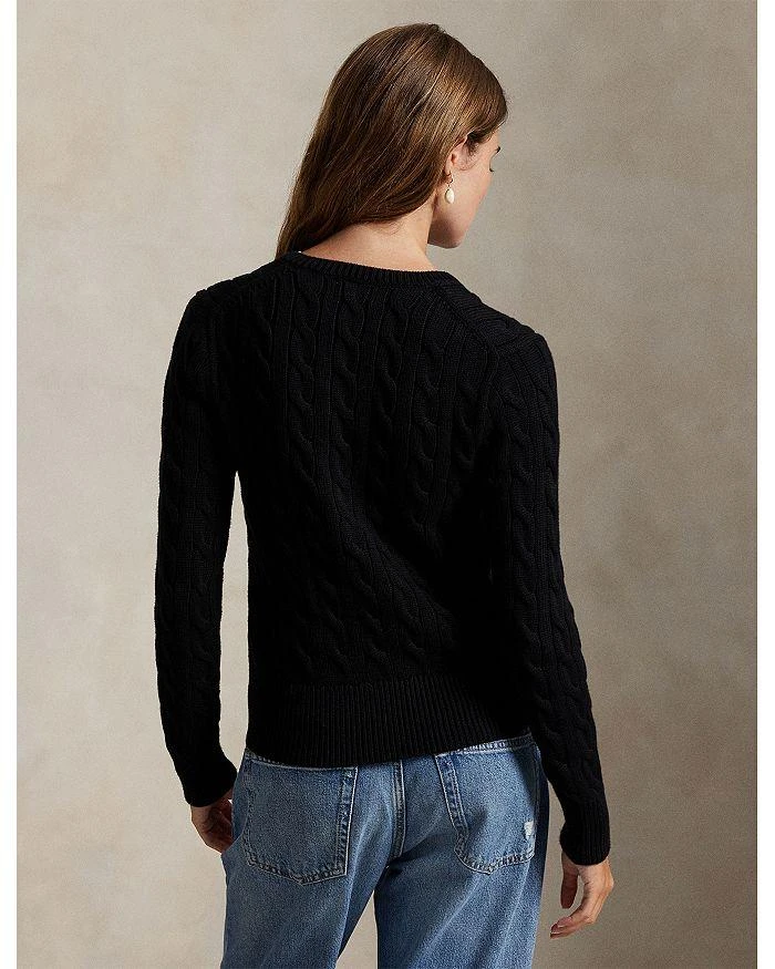 商品Ralph Lauren|Cable Knit Cotton Crewneck Cardigan Sweater,价格¥1671,第3张图片详细描述