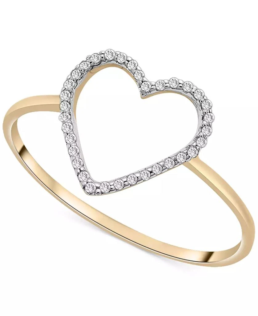 商品Wrapped|Diamond Open Heart Ring (1/20 ct. t.w.) in 10k Gold, Created for Macy's,价格¥1962,第1张图片