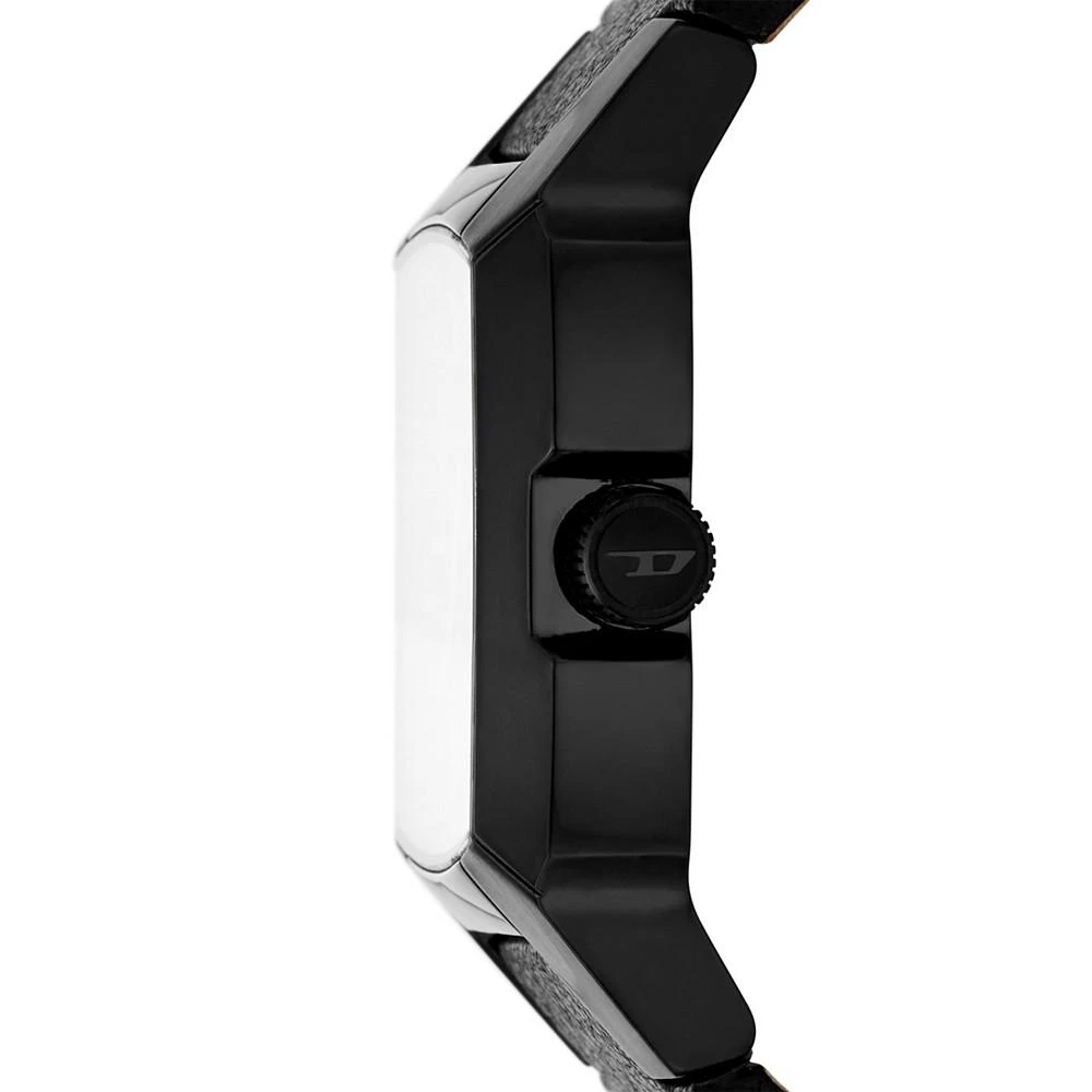 商品Diesel|Men's Cliffhanger Black Leather Strap Watch, 36mm,价格¥1266,第2张图片详细描述
