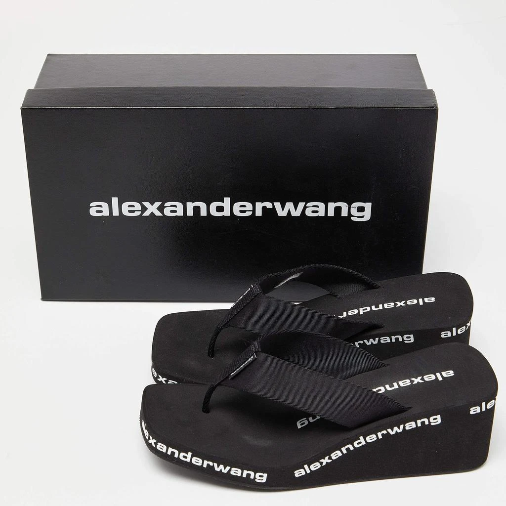 Alexander Wang Black Rubber Logo Flip Flops Size 37 商品