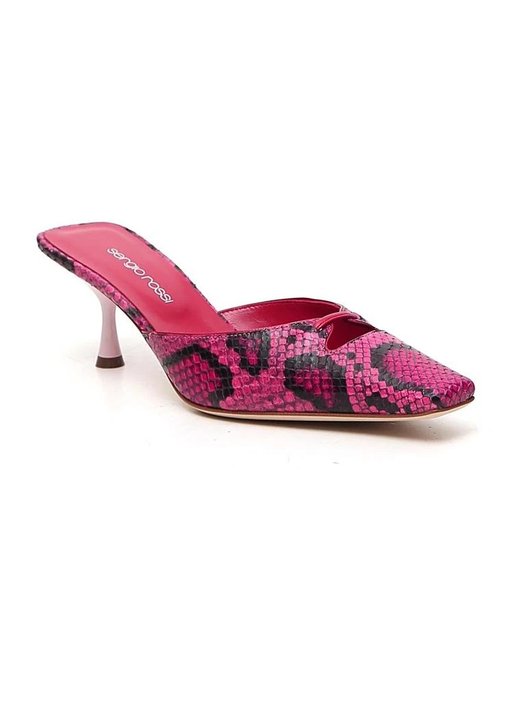 商品Sergio Rossi|Sergio Rossi Embossed Squared-Toe Mules,价格¥2188,第2张图片详细描述