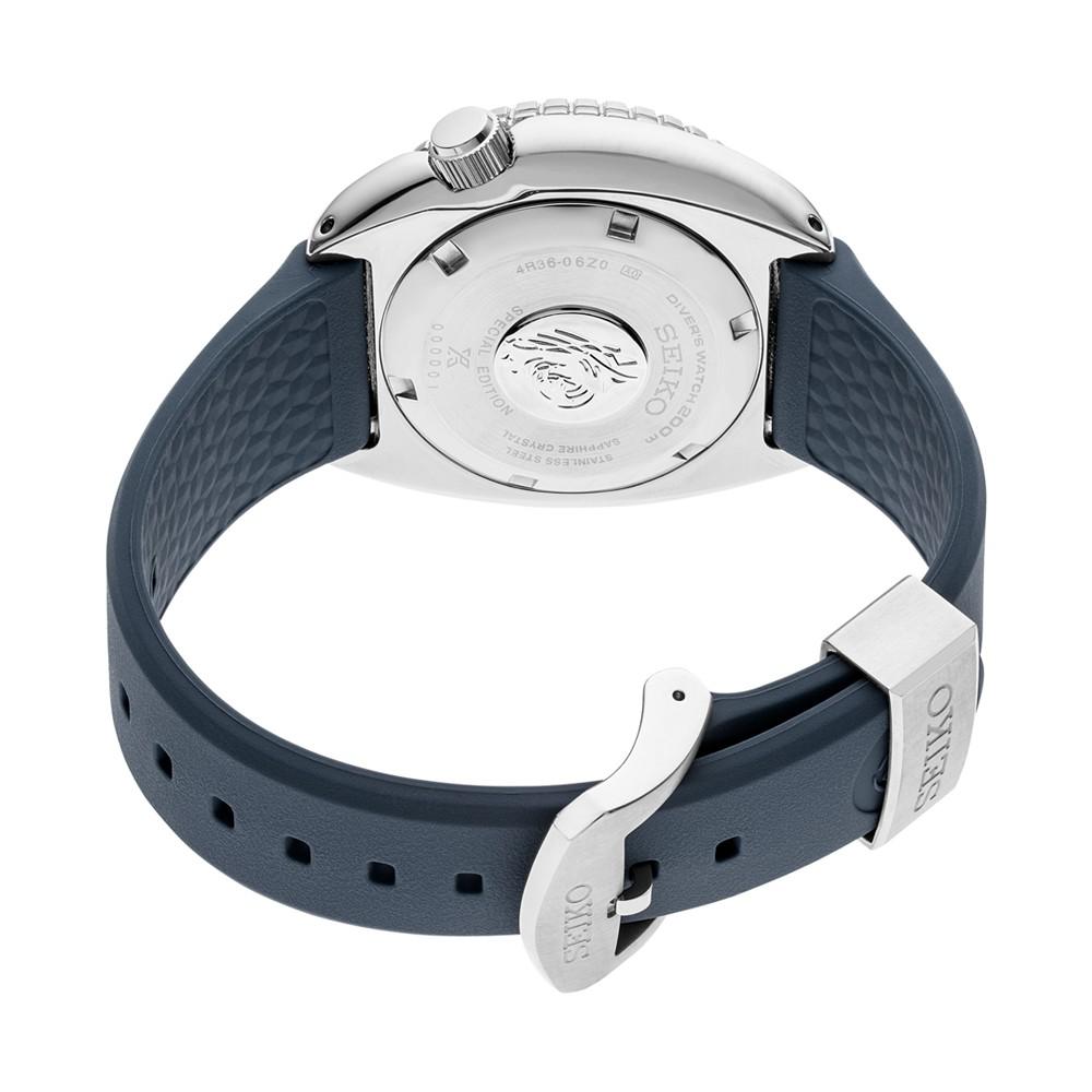 Men's Automatic Prospex Diver Dark Blue Silicone Strap Watch 45mm商品第3张图片规格展示