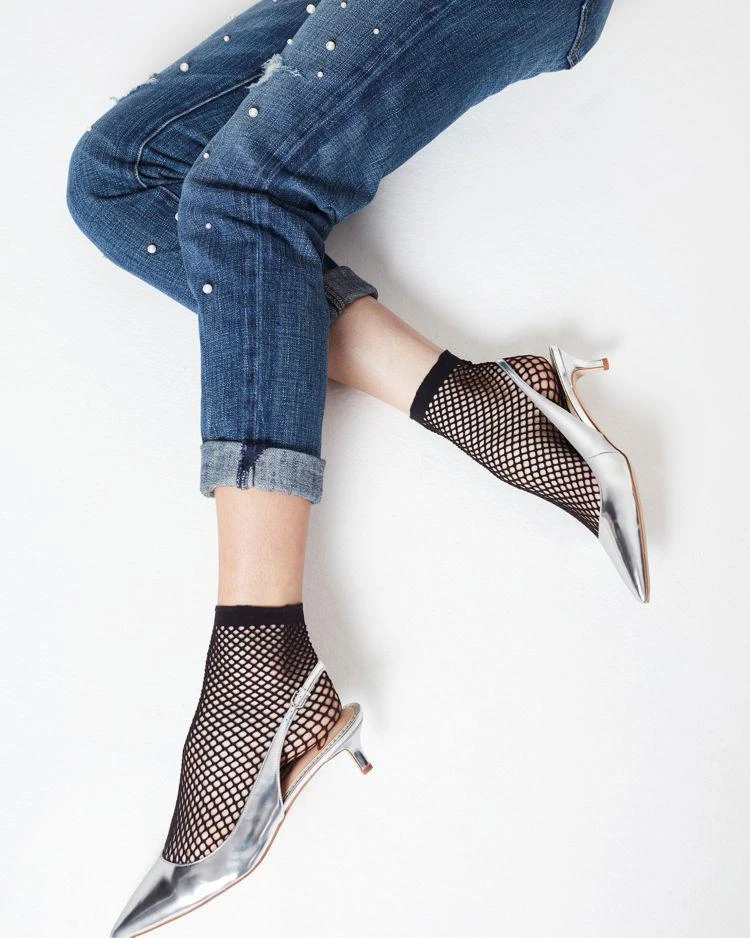 商品Sam Edelman|Ludlow Metallic Pointed Toe Slingback Pumps ,价格¥570,第3张图片详细描述
