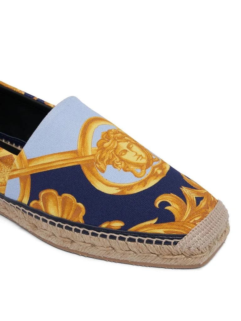 商品Versace|Heritage Print Cotton Canvas Espadrilles,价格¥2537,第2张图片详细描述