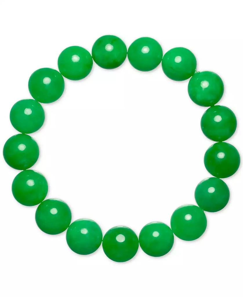 商品Macy's|Dyed Green Jade (12mm) Beaded Stretch Bracelet,价格¥531,第1张图片