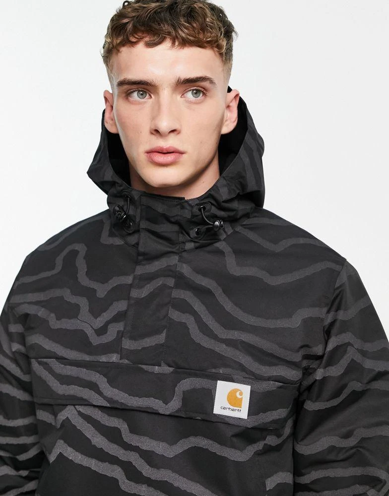 商品Carhartt|Carhartt WIP nimbus pullover jacket in black reflective print,价格¥912,第3张图片详细描述
