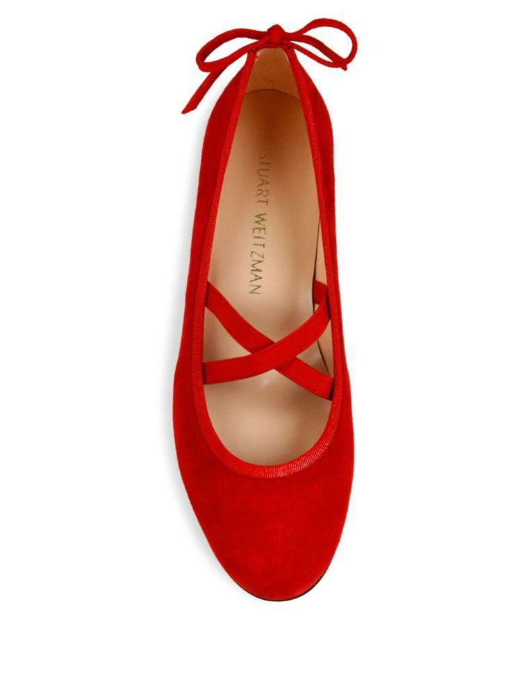 商品Stuart Weitzman|Bolshoi Suede Ballet Flats,价格¥789,第4张图片详细描述