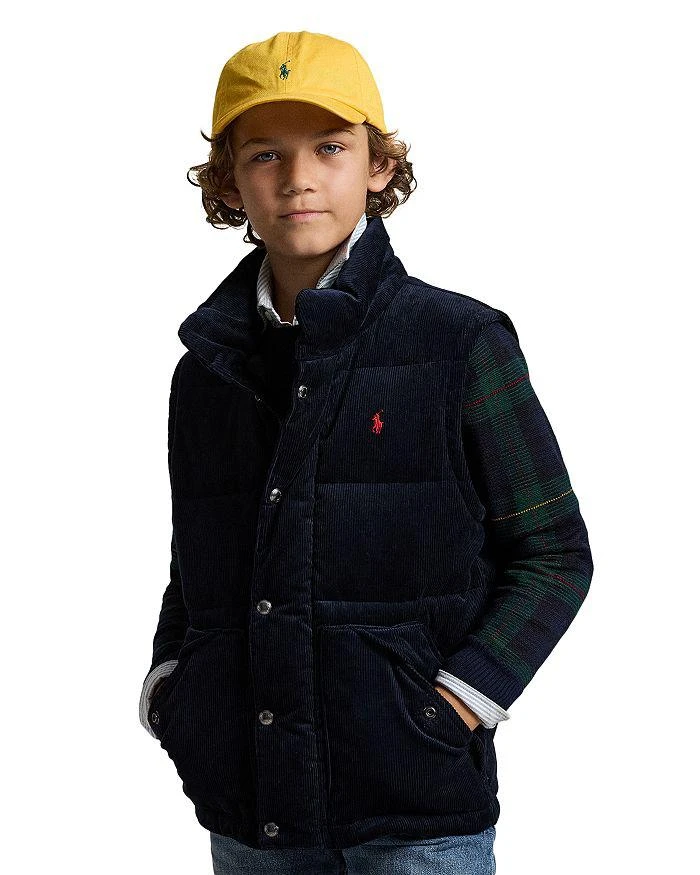 商品Ralph Lauren|Boys' Convertible Corduroy Down Jacket - Big Kid,价格¥1825,第2张图片详细描述