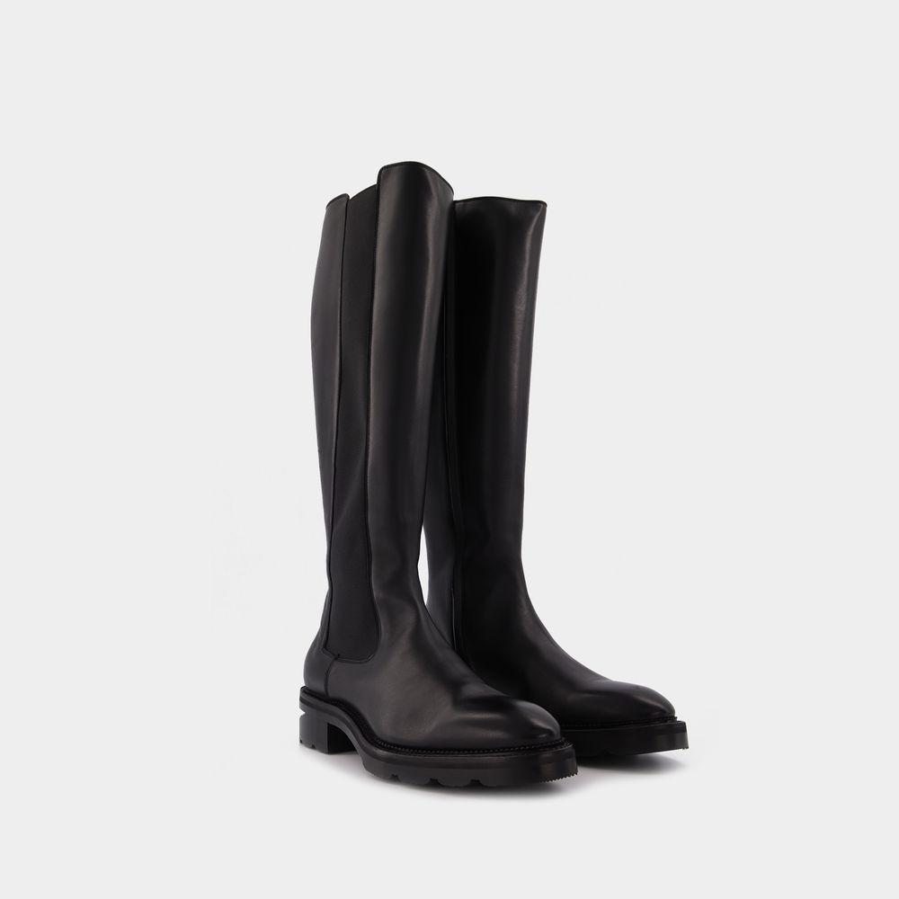 商品Alexander Wang|Combat Boots Andy in Black Calfskin,价格¥8731,第4张图片详细描述