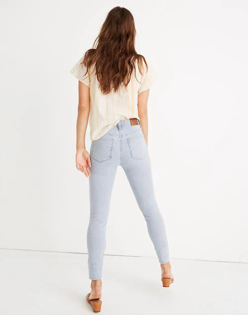 商品Madewell|10" High-Rise Skinny Crop Jeans in Piper Stripe,价格¥476,第3张图片详细描述