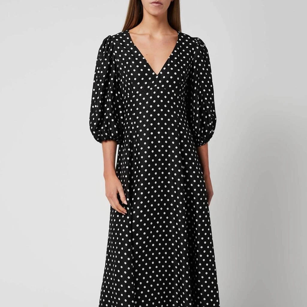 商品Kate Spade|Kate Spade New York Women's Harmony Dot Cloque Dress - Black,价格¥615,第1张图片
