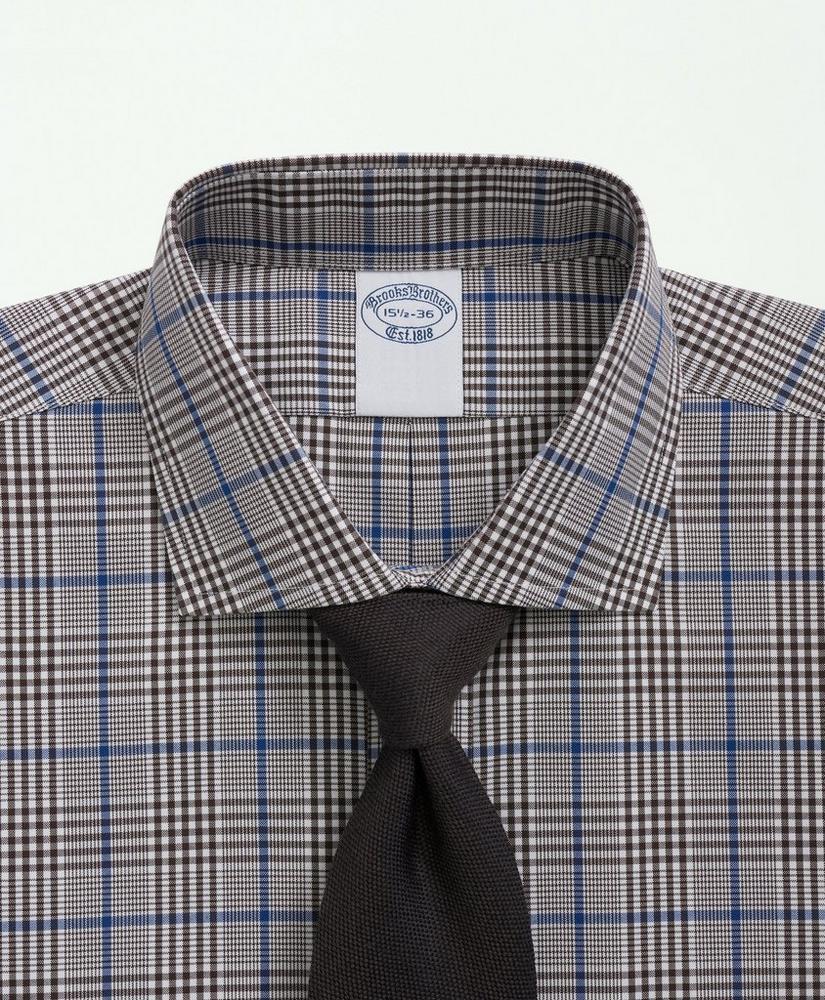 商品Brooks Brothers|Stretch Supima® Cotton Non-Iron Pinpoint English Collar, Glen Plaid Dress Shirt,价格¥885,第2张图片详细描述