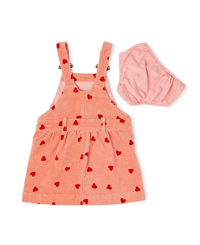 商品Dotty Dungarees|Girls' Heart Print Corduroy Overall Dress - Baby, Little Kid, Big Kid,价格¥391,第2张图片详细描述