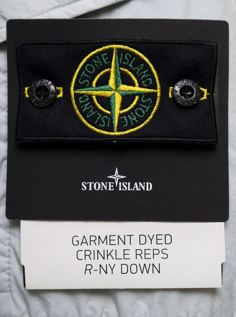 商品Stone Island|Ice Gray  Quilted Nylon  Down Jacket with Logo Stone Island Man,价格¥5561,第3张图片详细描述
