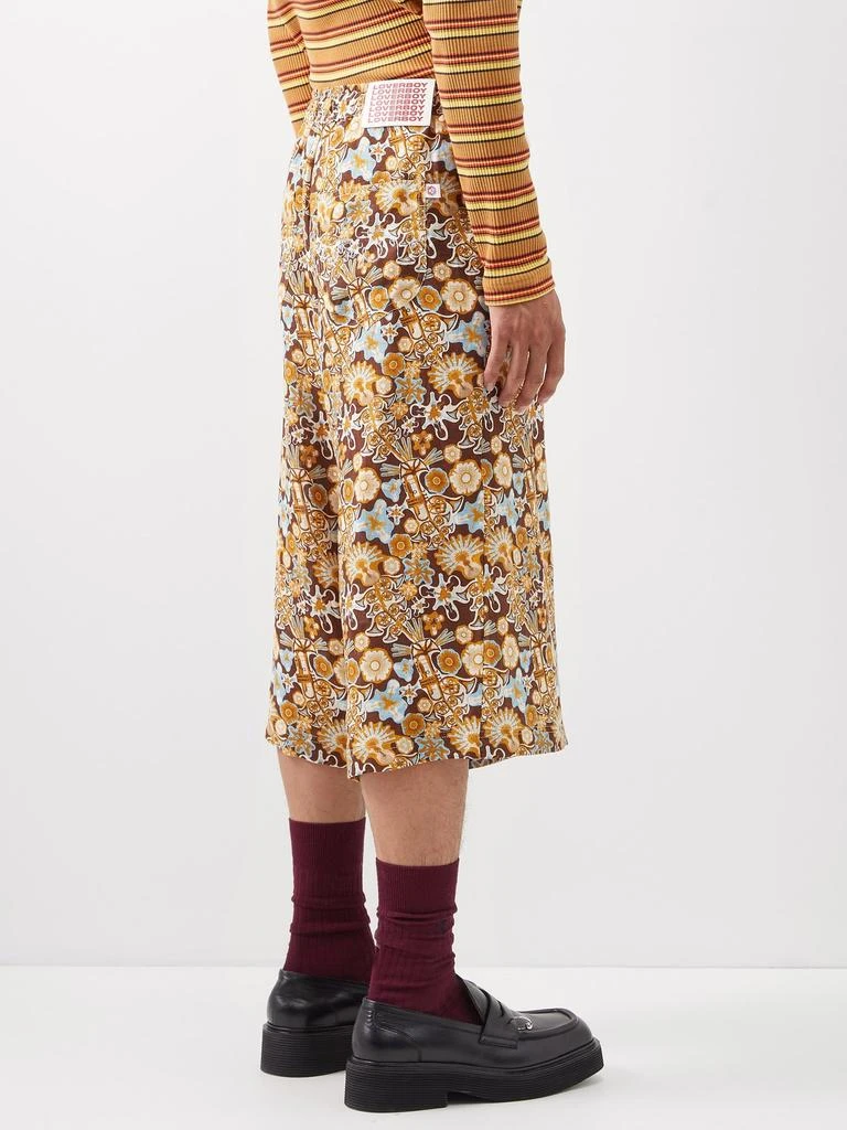 商品Charles Jeffrey Loverboy|Floral-print cotton Bermuda shorts,价格¥1328,第5张图片详细描述