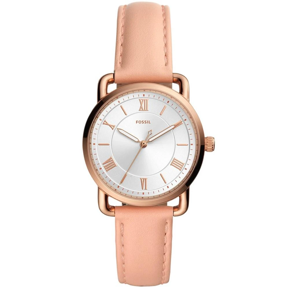 商品Fossil|Women's Copeland Blush Leather Strap Watch 34mm,价格¥674,第1张图片