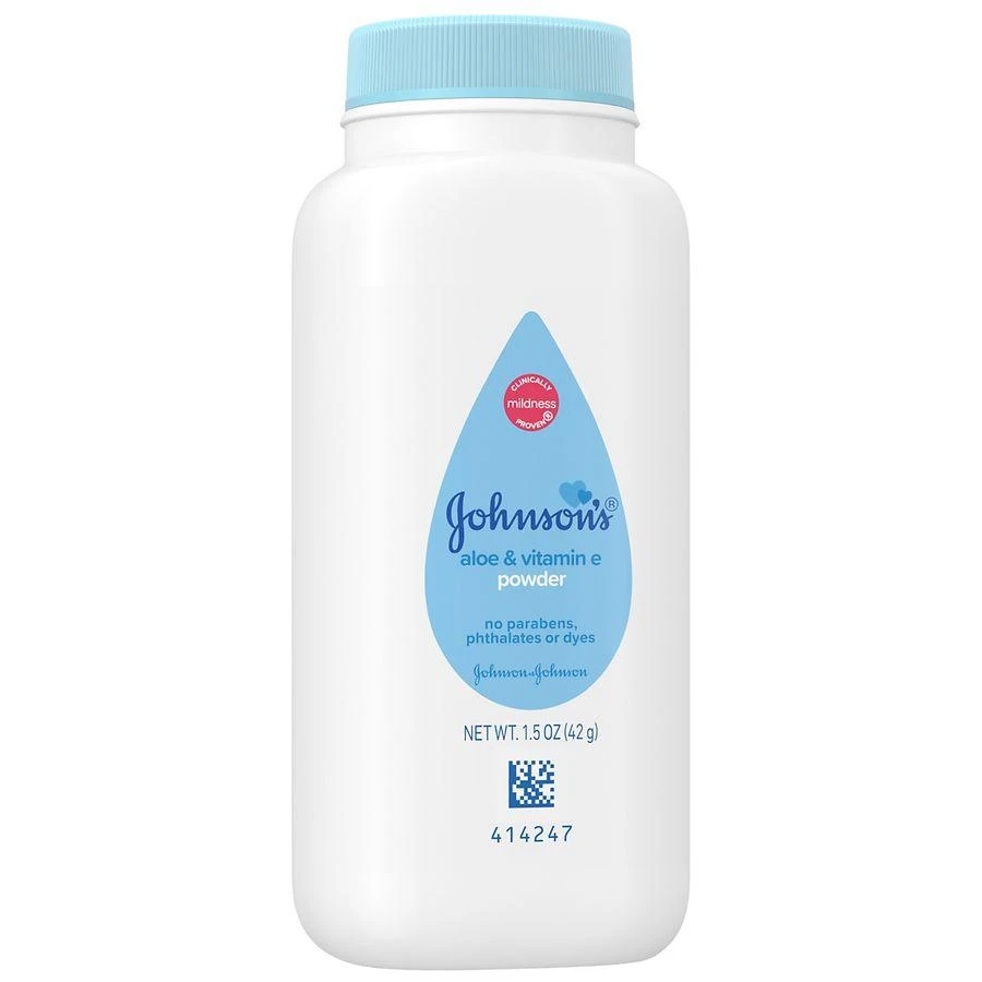 商品Johnson's Baby|Naturally Derived Cornstarch Baby Powder With Aloe & Vitamin E, Travel Size,价格¥23,第5张图片详细描述