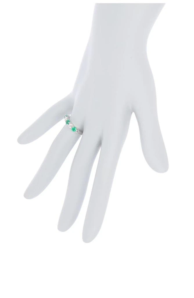商品Effy|14K White Gold Prong Set Emerald & Diamond Ring - Size 7,价格¥7772,第3张图片详细描述