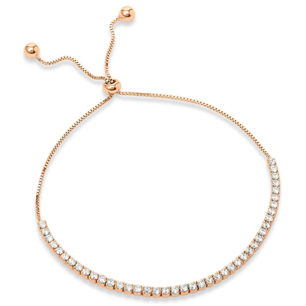 商品Savvy Cie Jewels|Ss 925 Roseplated White Cz Pull Bracelet,价格¥315,第1张图片