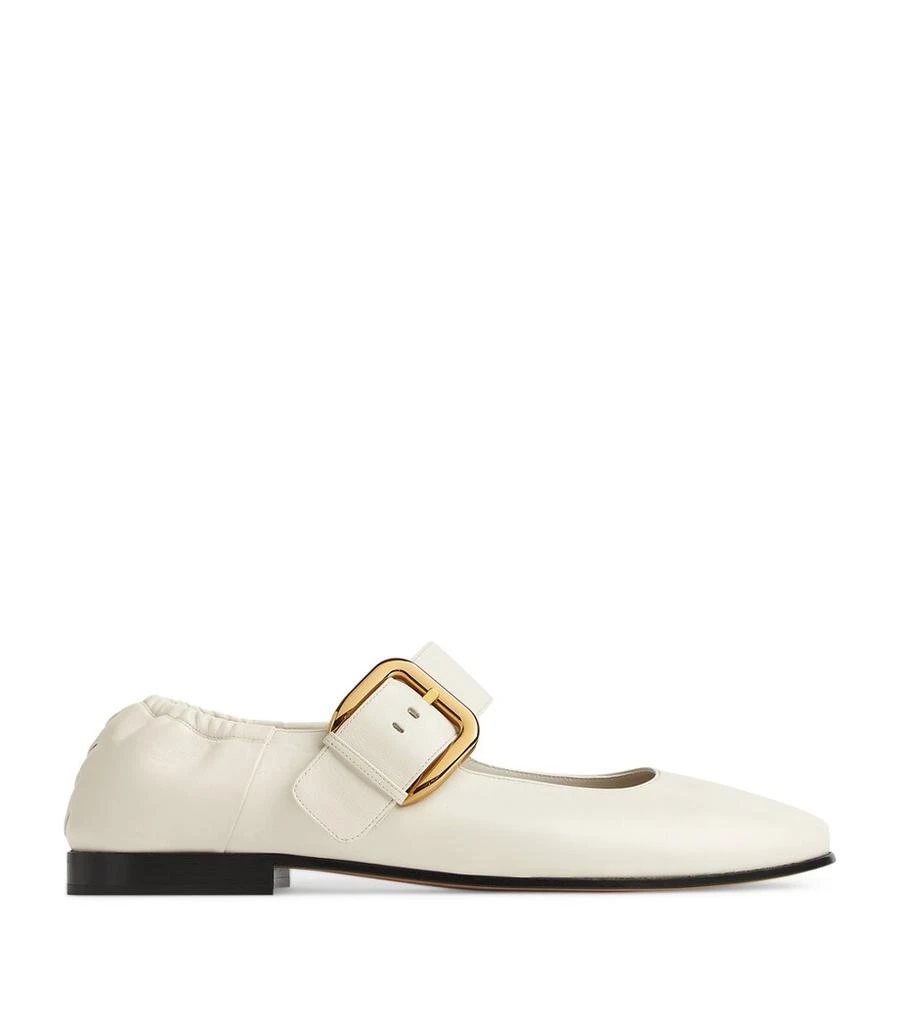 商品Bottega Veneta|Leather Astaire Ballet Flats,价格¥9328,第1张图片