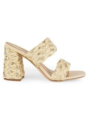 商品Sam Edelman|Estella Raffia Sandals,价格¥396,第1张图片