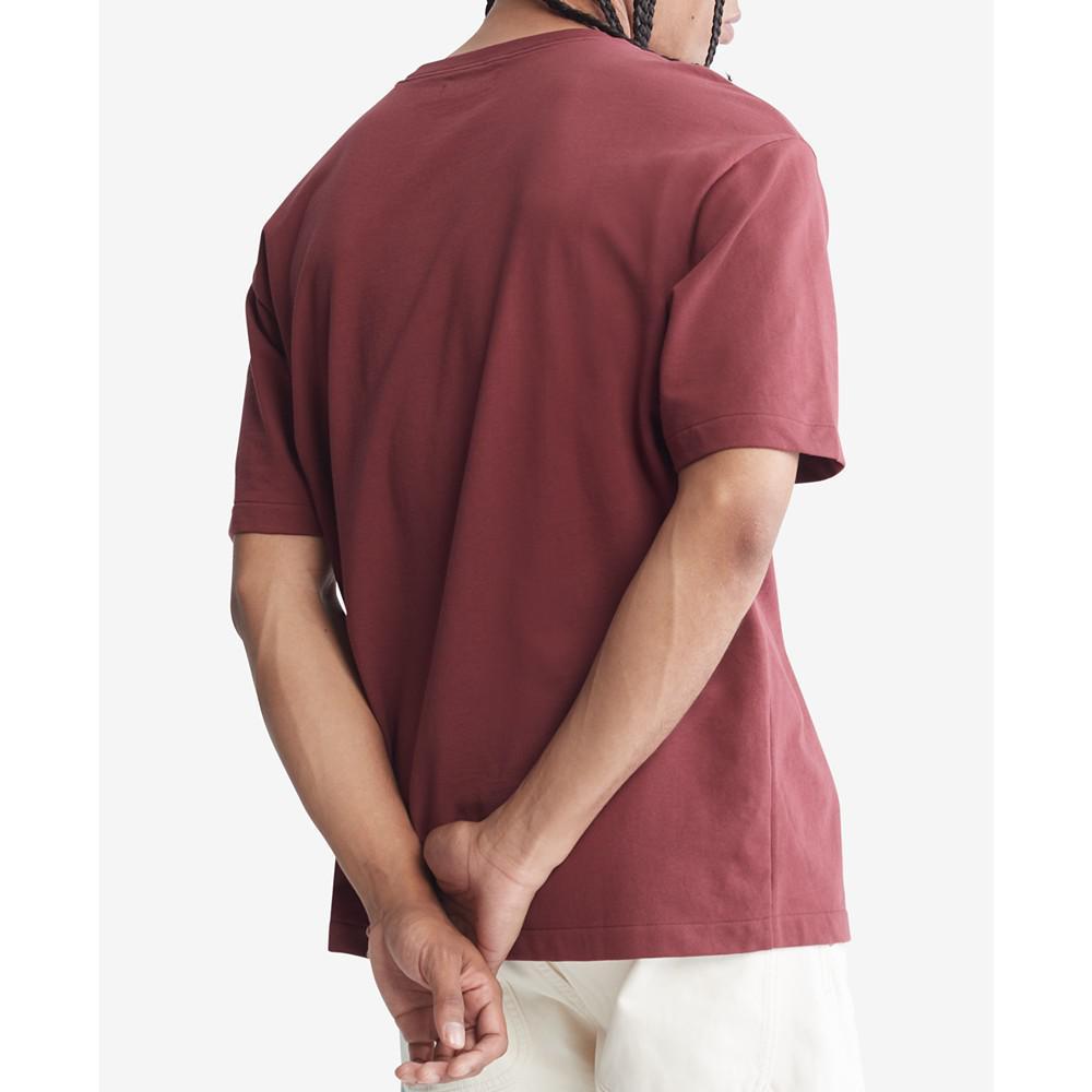 商品Calvin Klein|Men's Relaxed-Fit Stencil Logo T-Shirt,价格¥177,第4张图片详细描述