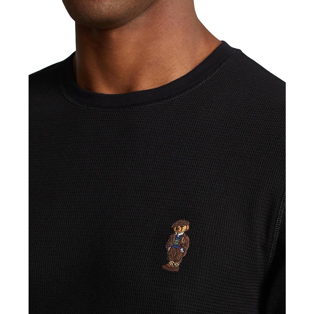 Men's Waffle-Knit Heritage Icon Bear Pajama Shirt商品第4张图片规格展示