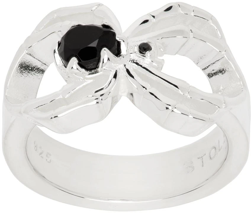 商品Stolen Girlfriends Club|Silver Onyx Spider Wrap Ring,价格¥645,第1张图片