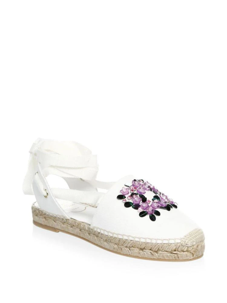 商品Roger Vivier|Violet Espadrille Flats,价格¥6865,第1张图片
