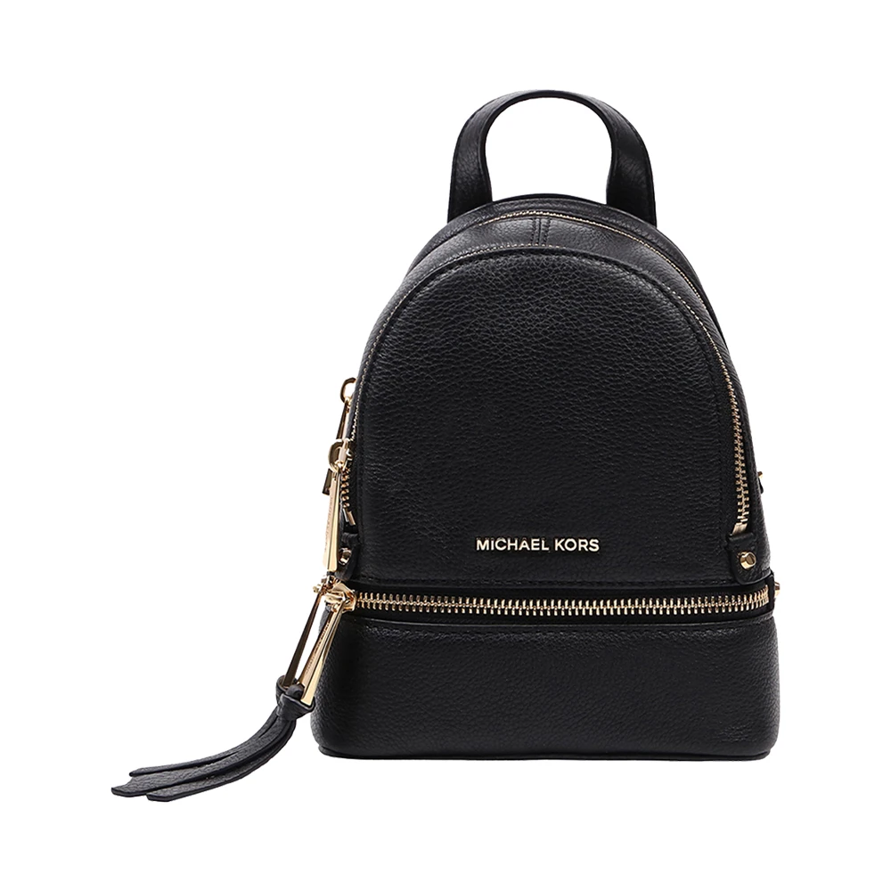 商品[国内直发] Michael Kors|Michael Kors 迈克高仕 RHEA ZIP系列黑色牛皮女士背包 30T6GEZB1L-BLACK,价格¥1328,第1张图片