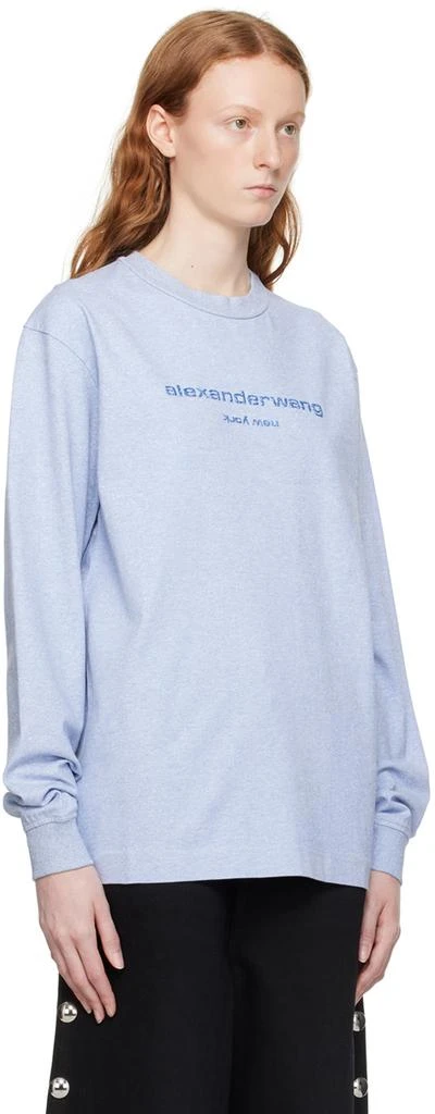 商品Alexander Wang|Blue Glitter Long Sleeve T-Shirt,价格¥1766,第2张图片详细描述