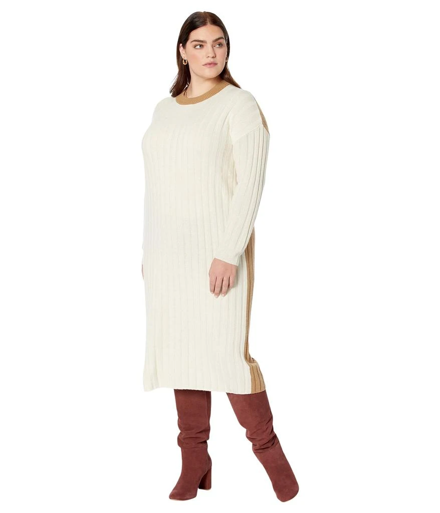 商品Madewell|Plus (Re)sourced Ribbed Midi Sweater Dress,价格¥506,第1张图片