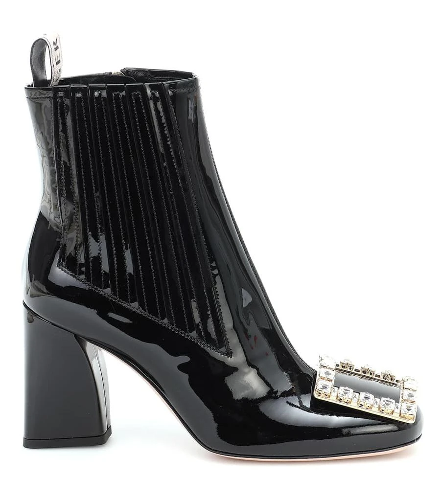 商品Roger Vivier|Très Vivier Strass patent leather ankle boots,价格¥13632,第4张图片详细描述