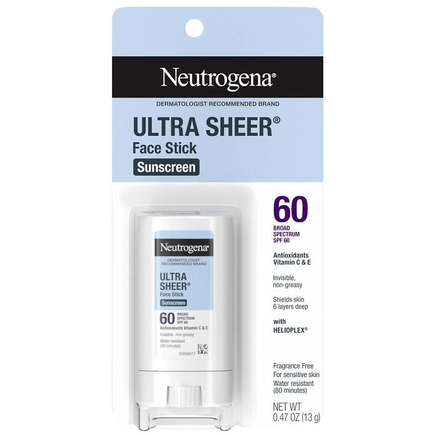 商品Neutrogena|Ultra Sheer SPF 60 Face Sunscreen Stick, Non-Greasy,价格¥104,第1张图片