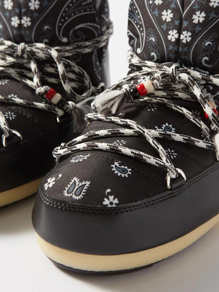 X Moonboot bandana-print nylon boots 商品