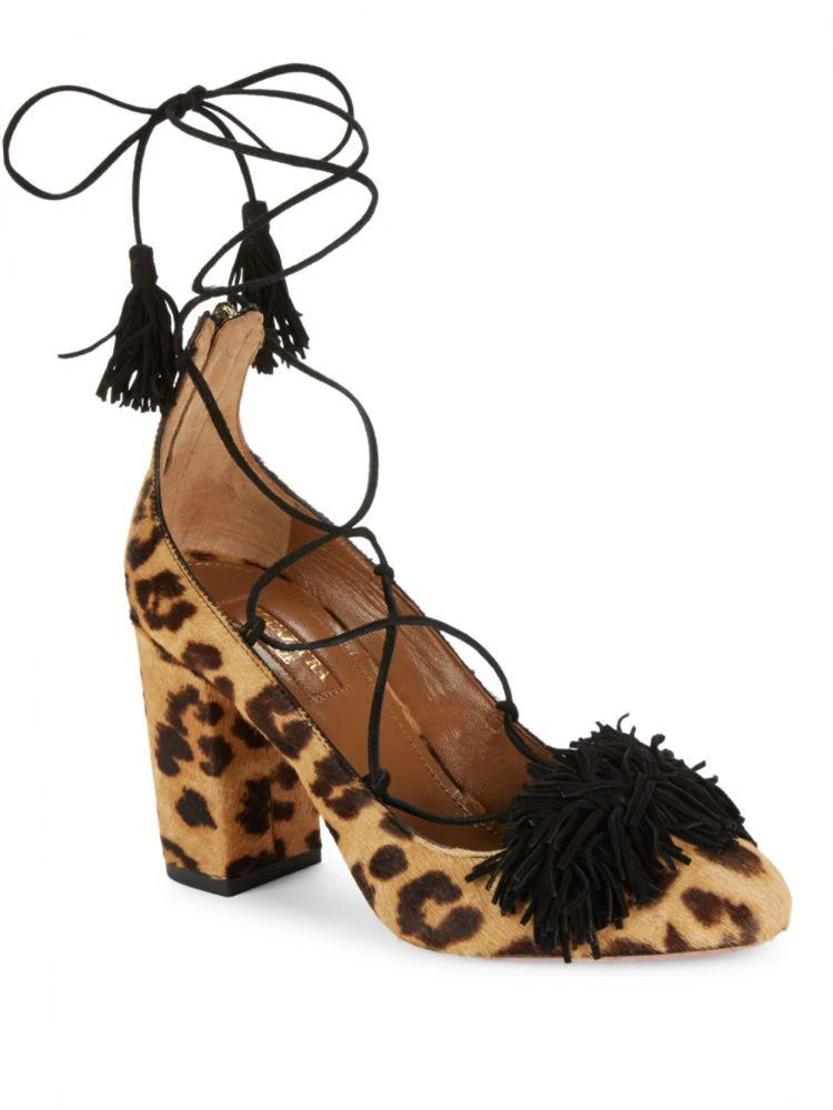 商品Aquazzura|Wild Leopard-Print Calf Hair Pumps,价格¥1104,第1张图片