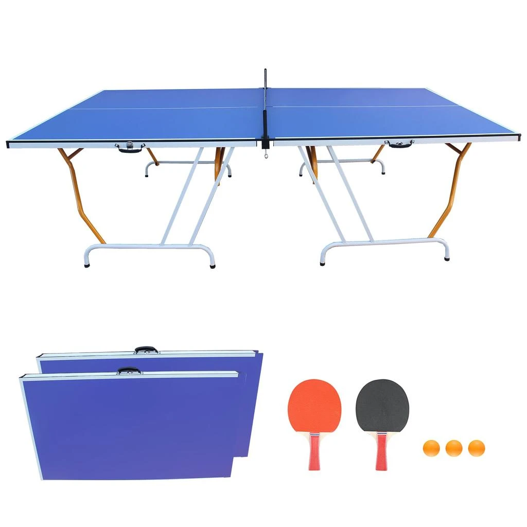 商品Streamdale Furniture|Streamdale Midsize Foldable Table Tennis Table with Paddles and Balls,价格¥4911,第2张图片详细描述