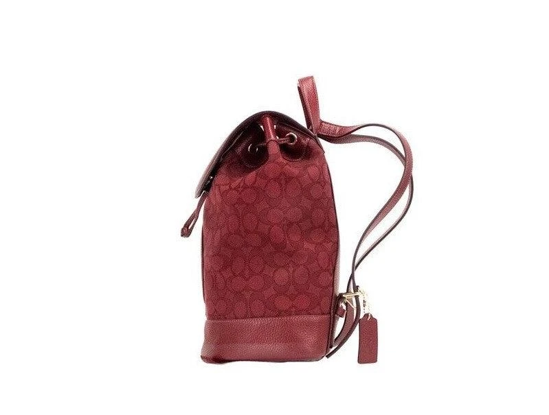 商品Coach|COACH Dempsey Red Apple Signature Jacquard Canvas Logo Patch Backpack,价格¥2355,第4张图片详细描述