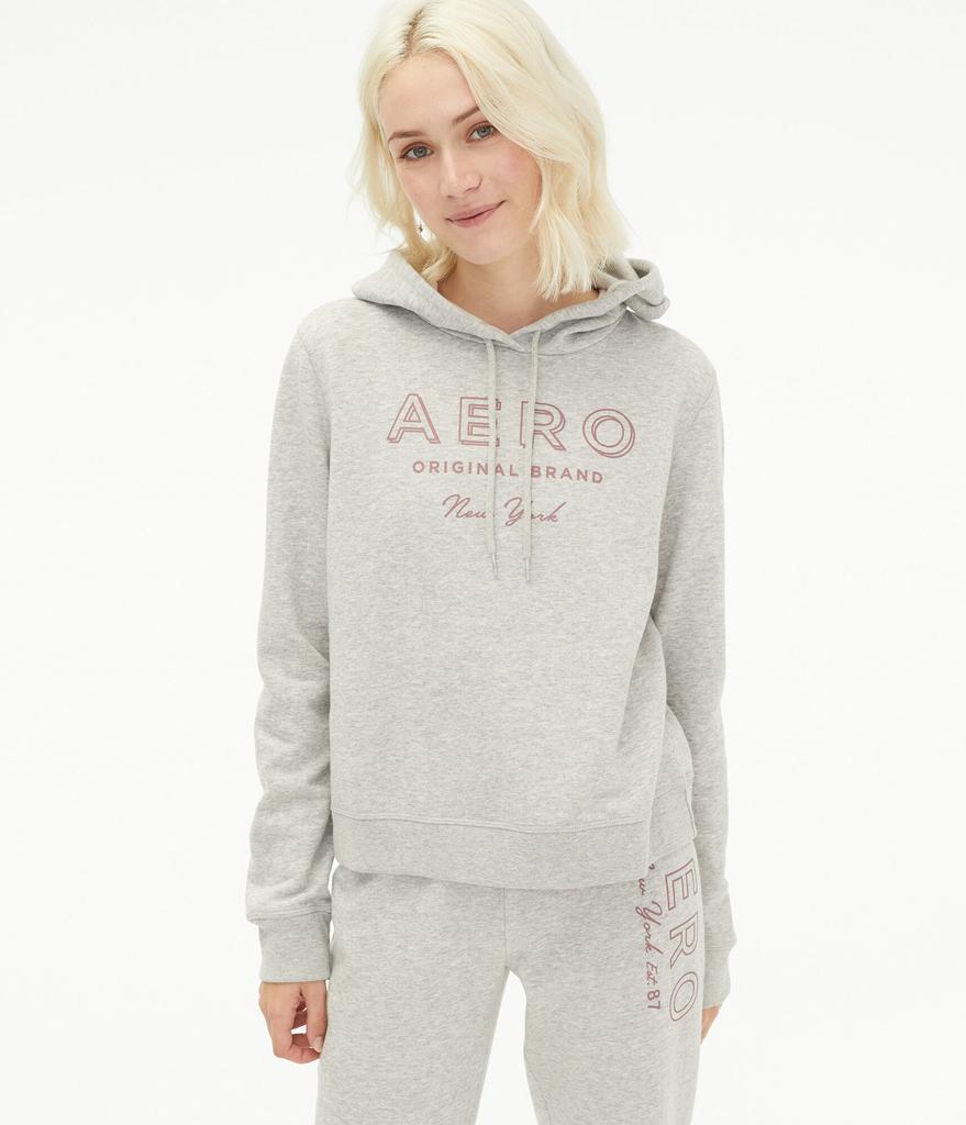 Aeropostale Women's Original Brand Foil Pullover Hoodie商品第9张图片规格展示