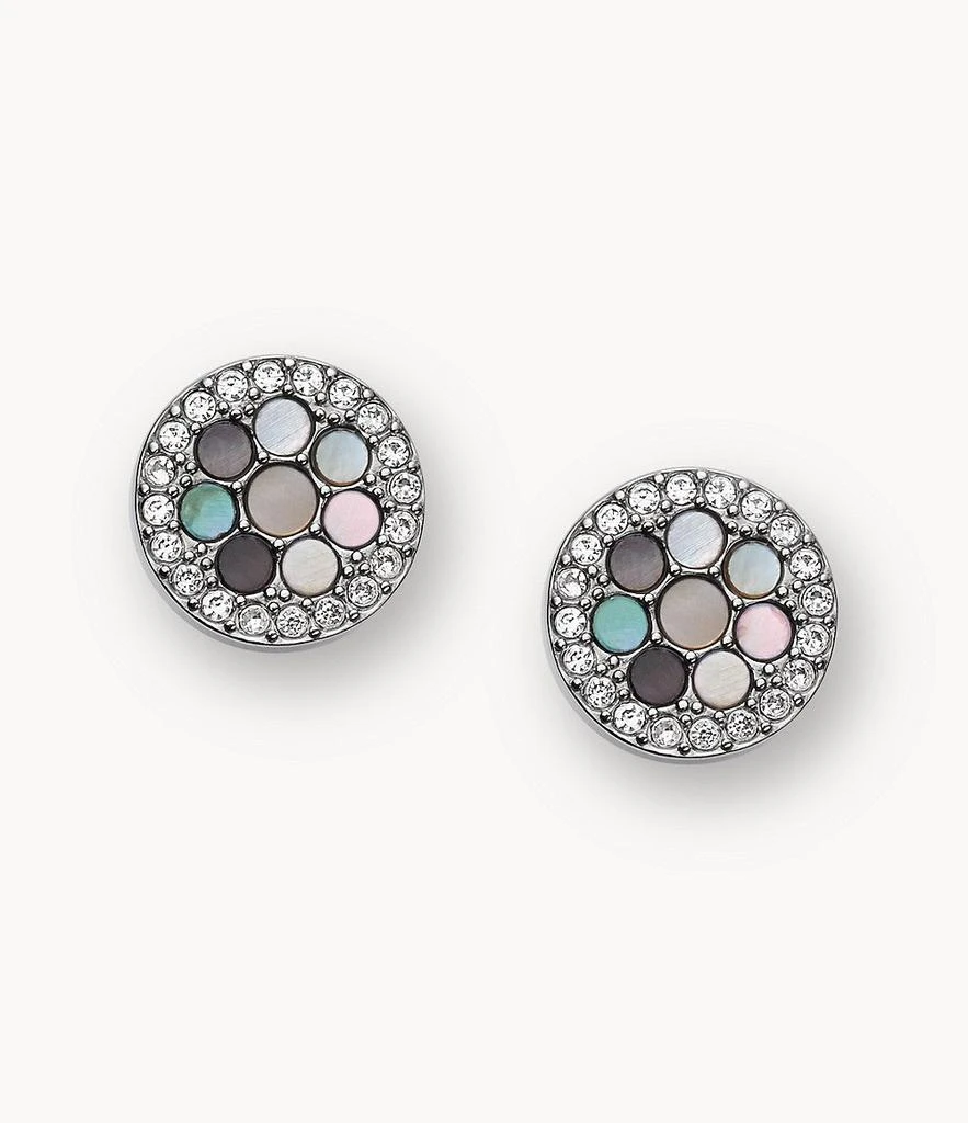 商品Fossil|Fossil Women's Val Mosaic Mother-of-Pearl Stud Earring,价格¥180,第1张图片