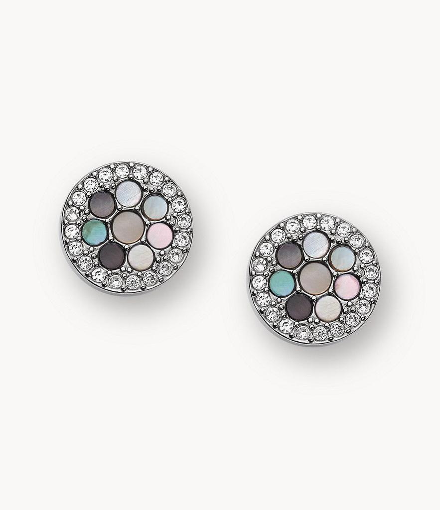 商品Fossil|Fossil Women's Val Mosaic Mother-of-Pearl Stud Earring,价格¥134,第1张图片