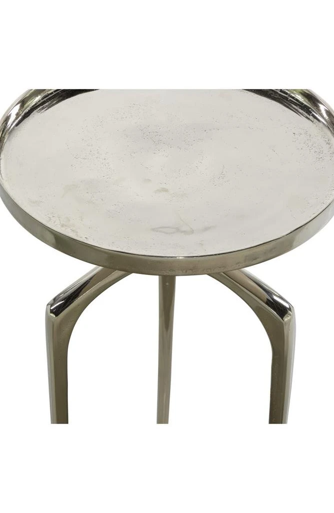 商品VIVIAN LUNE HOME|Silver Aluminum Contemporary Accent Table with 3 Tripod Legs,价格¥743,第3张图片详细描述