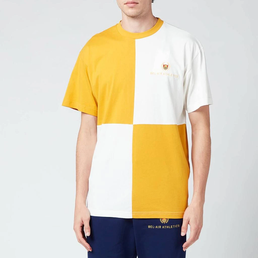 商品The Hut|Bel-Air Athletics Men's Macro Check T-Shirt - Lion, Notebook White,价格¥58,第1张图片