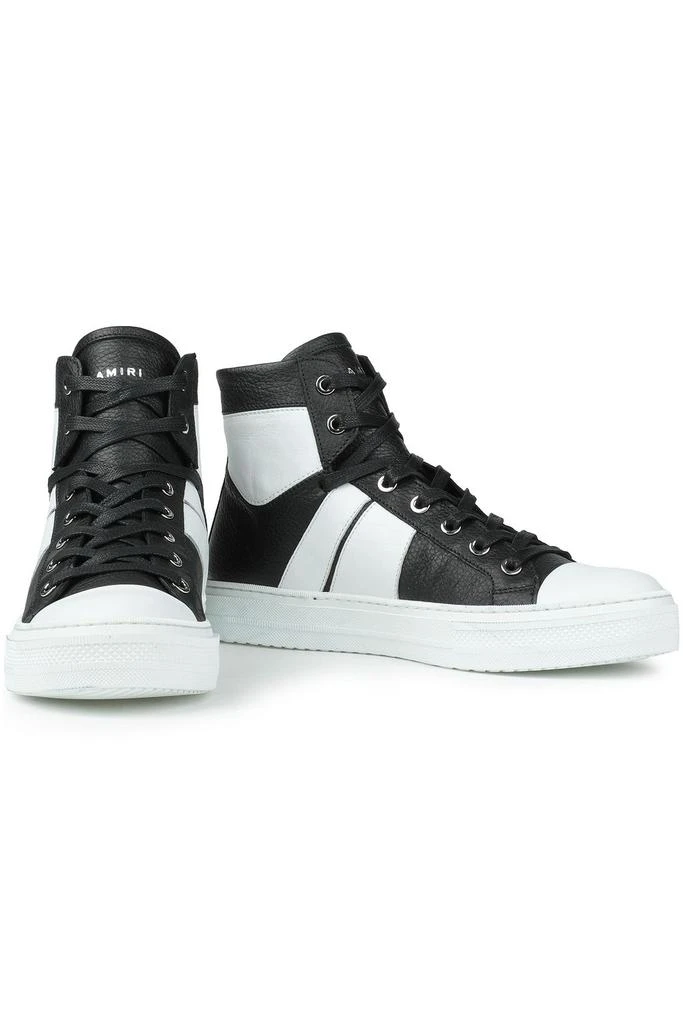 商品AMIRI|Two-tone textured-leather high-top sneakers,价格¥1035,第2张图片详细描述