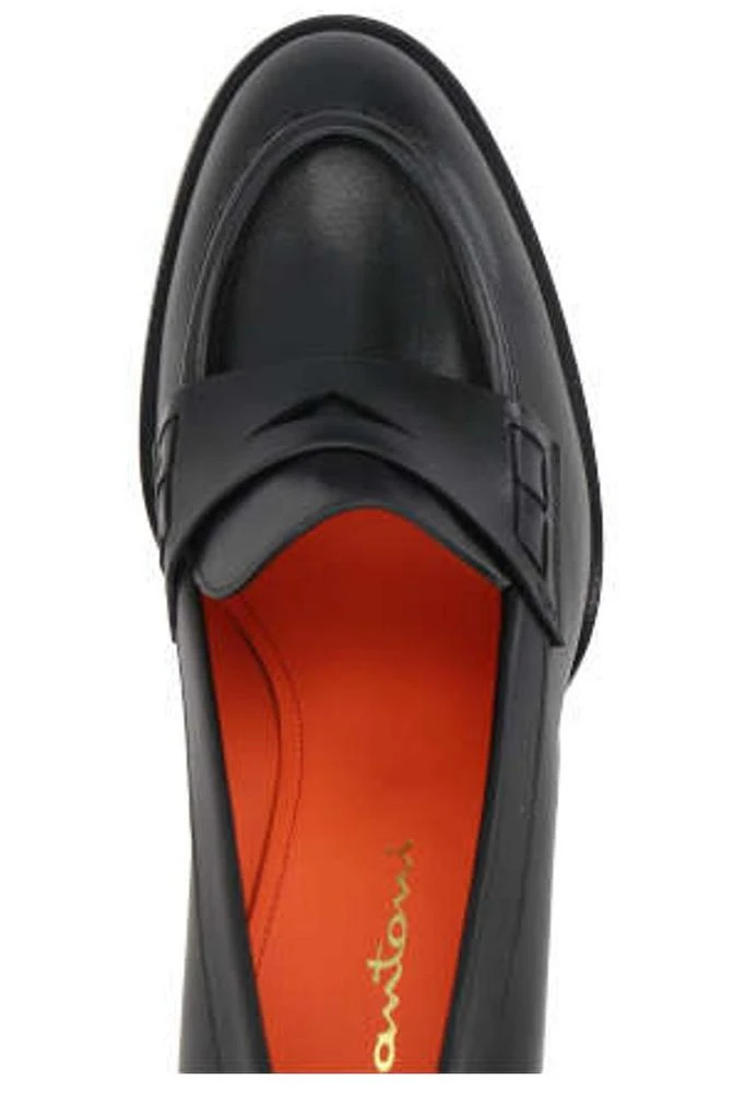 商品Santoni|Santoni Block-Heeled Slip-On Loafer Pumps,价格¥3418,第3张图片详细描述