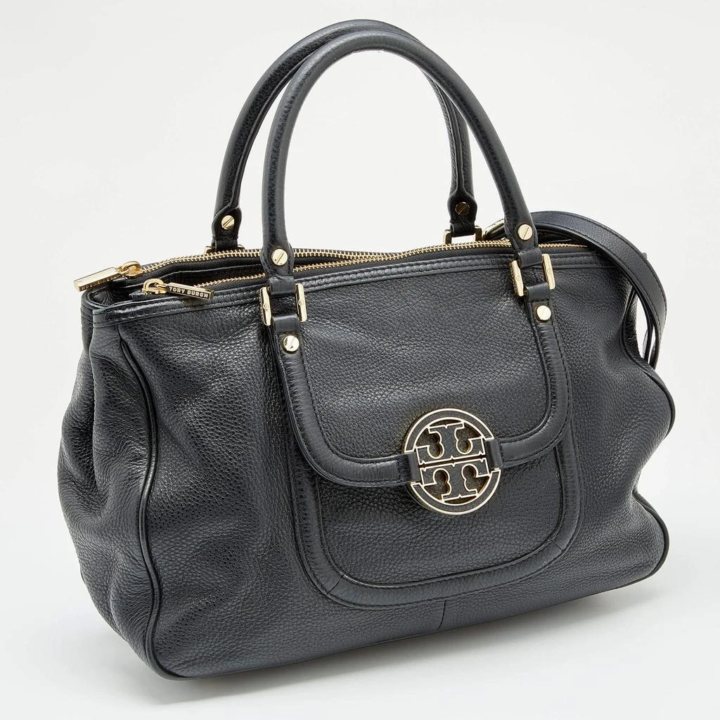 商品[二手商品] Tory Burch|Tory Burch Black Leather Logo Amanda Tote,价格¥997,第3张图片详细描述